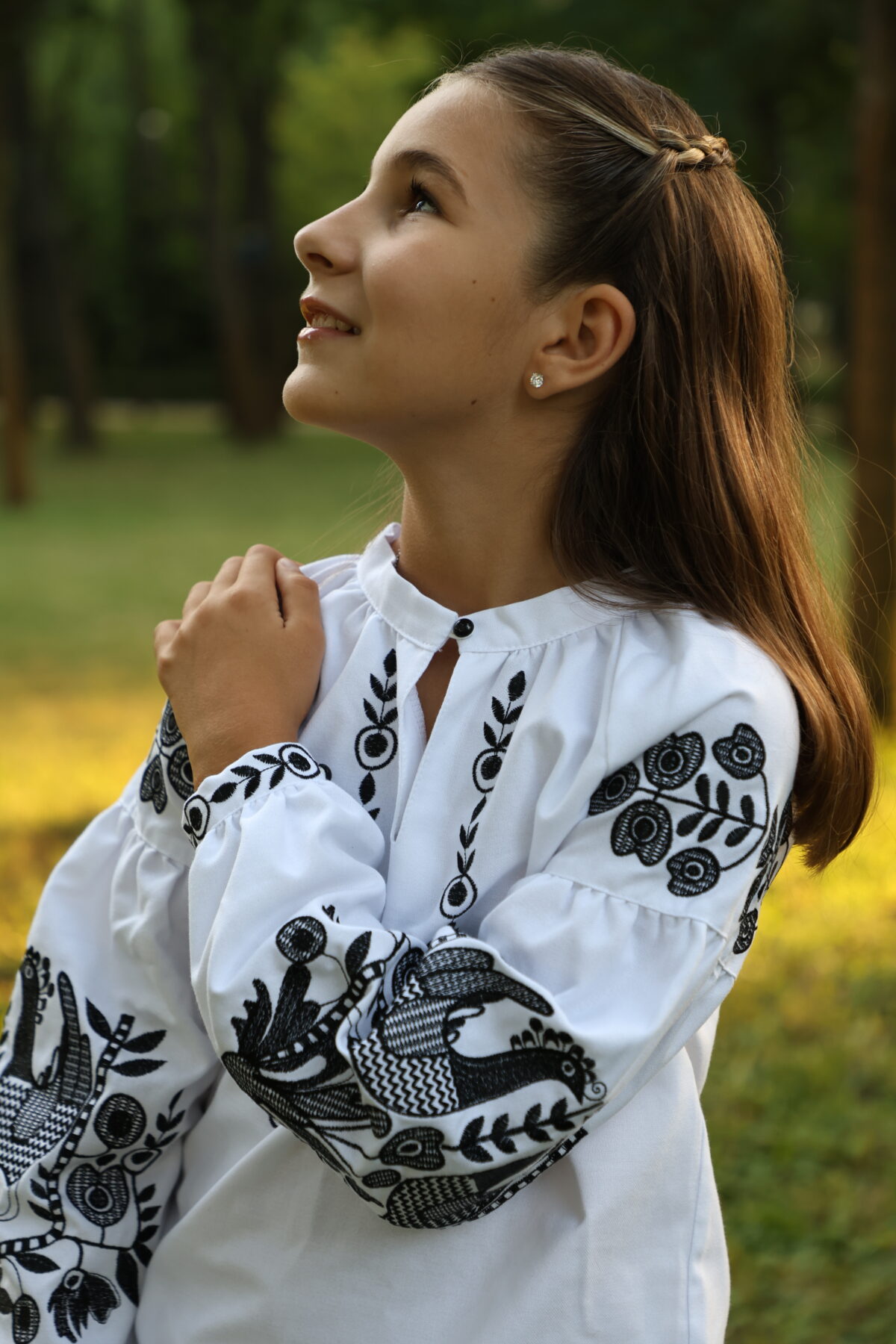 Сорочка "Гусочки", чорний